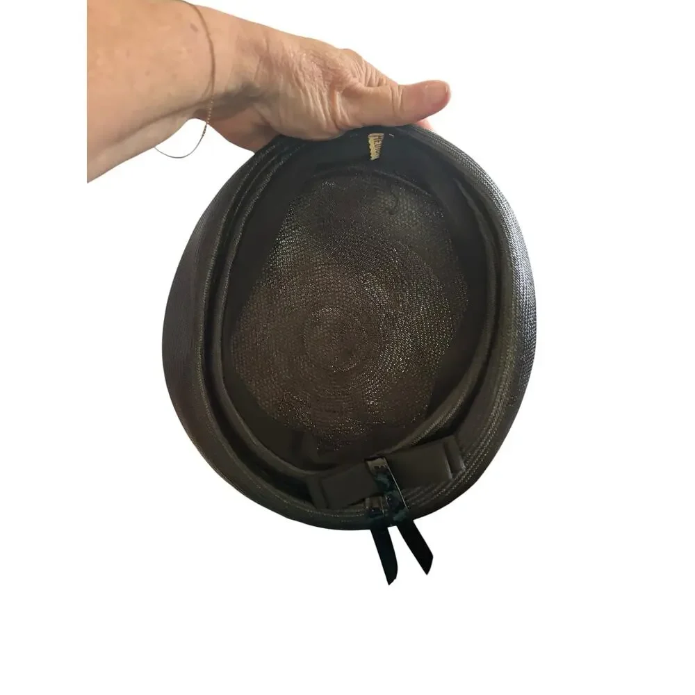 Vintage Black Sculptural Cocktail Hat Fascinator Avant Garde Derby Gothic